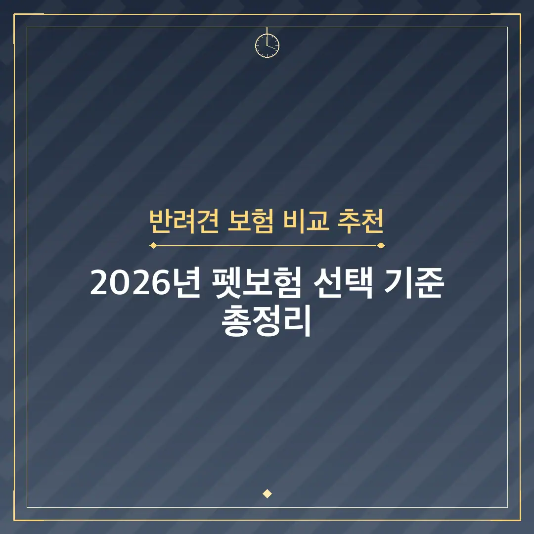반려견 보험 비교 추천