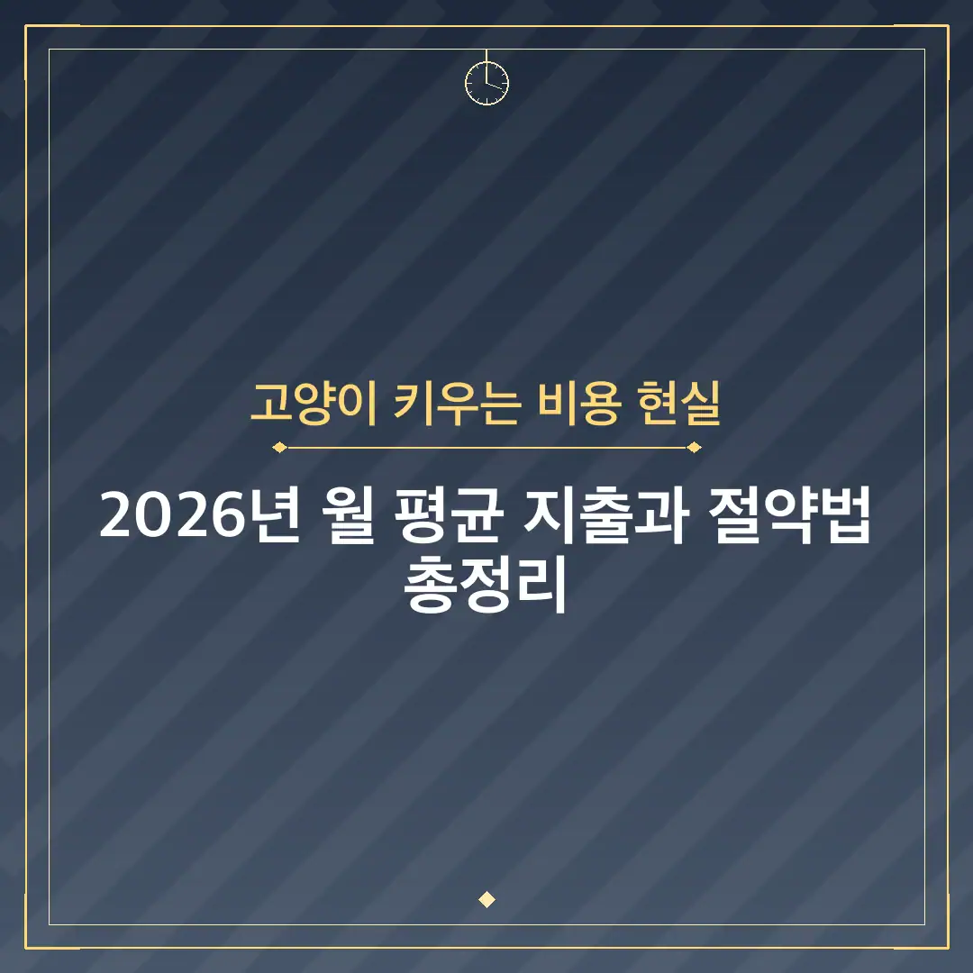 고양이 키우는 비용 현실