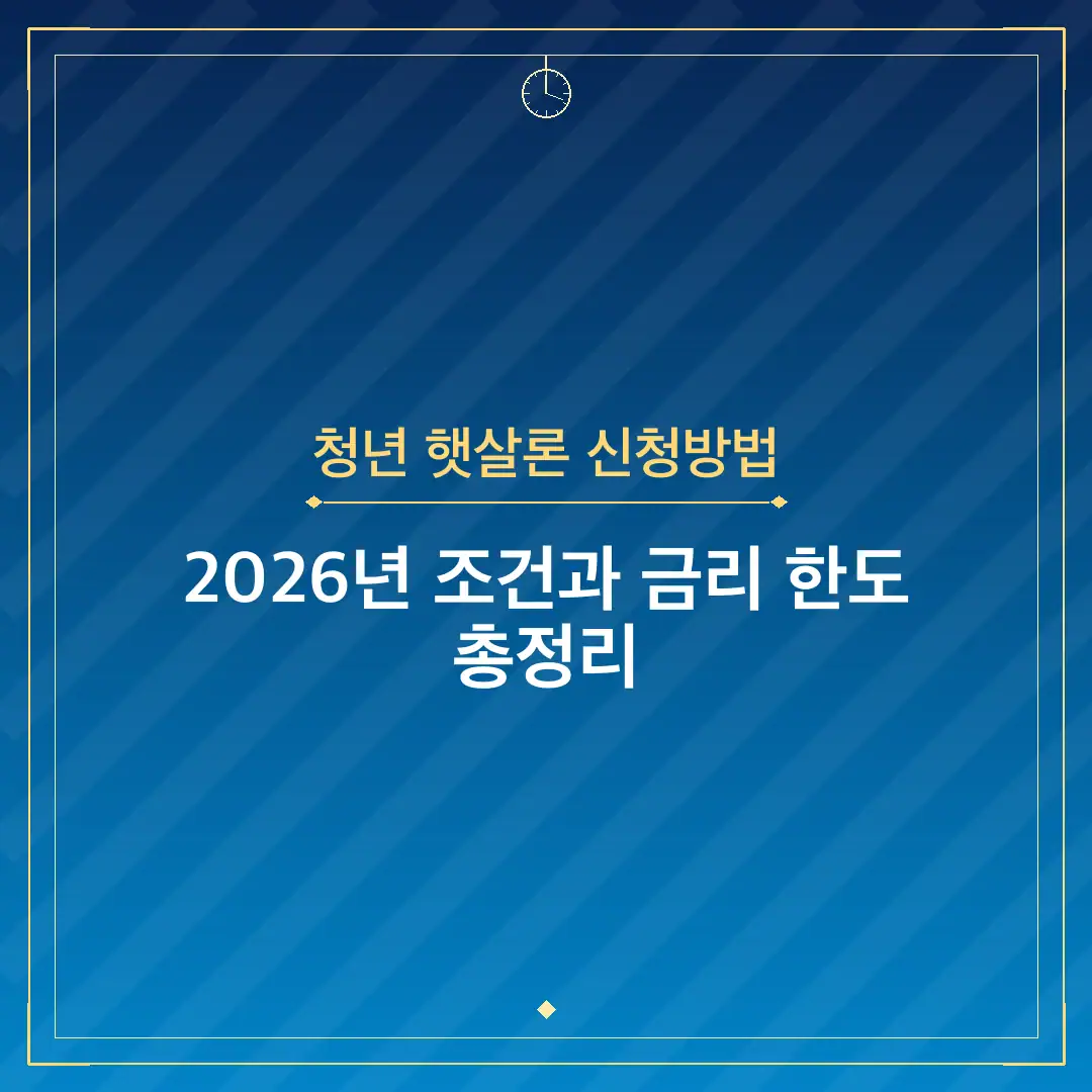청년 햇살론 신청방법