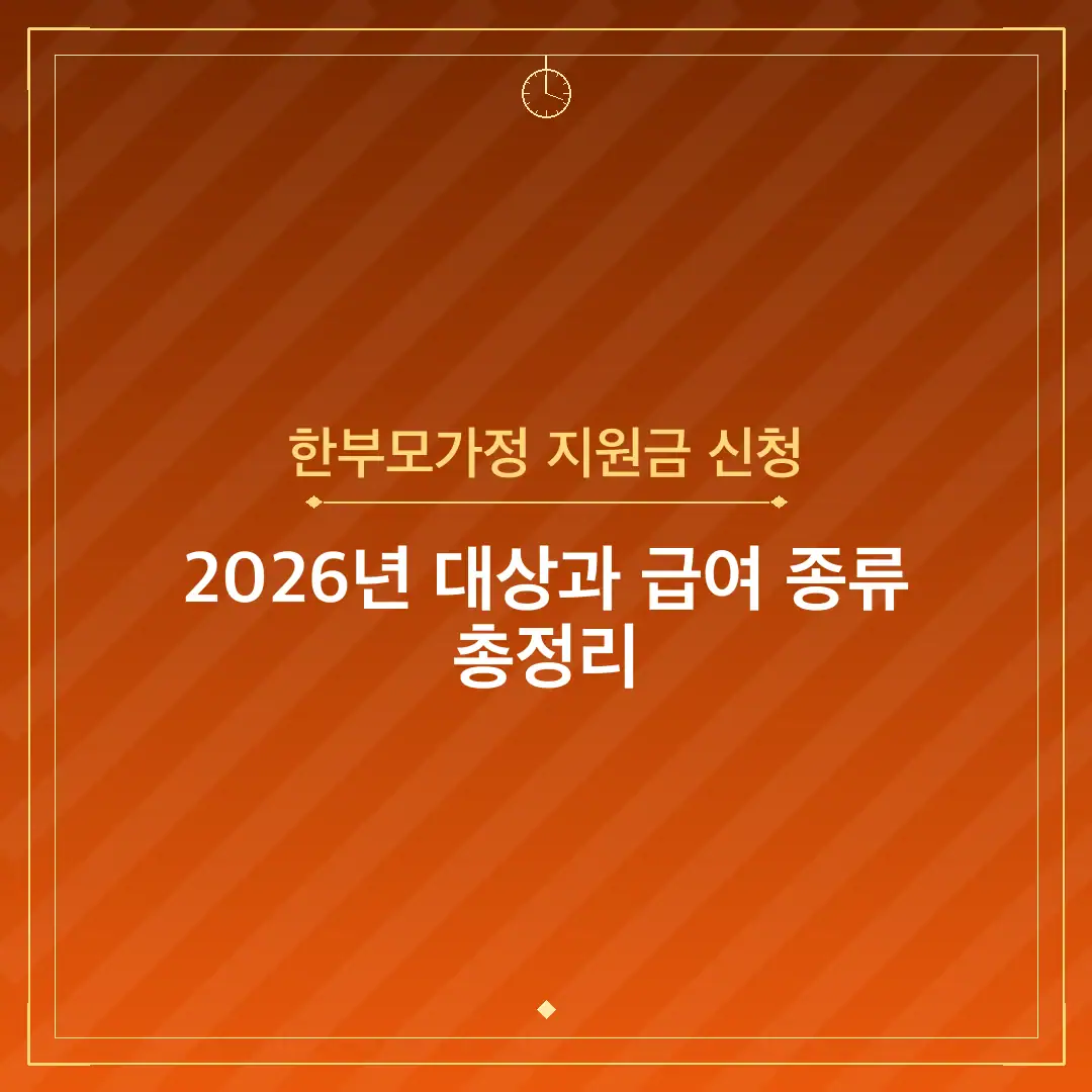 한부모가정 지원금 신청
