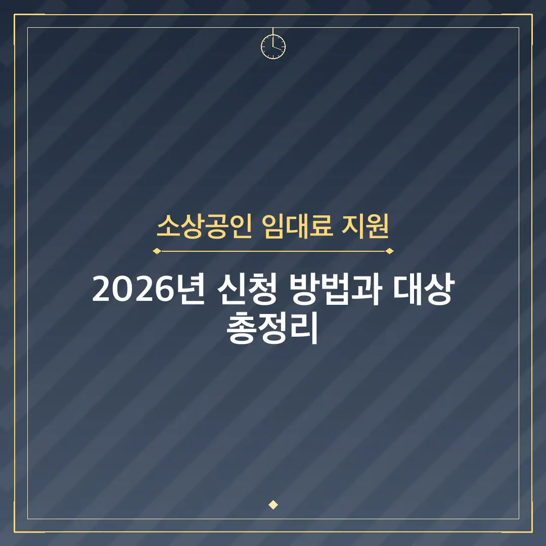 소상공인 임대료 지원
