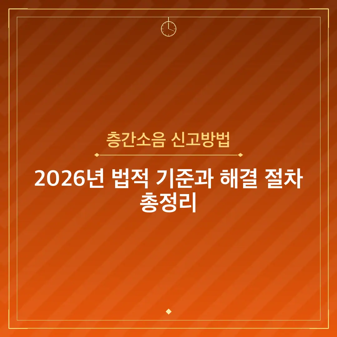 층간소음 신고방법