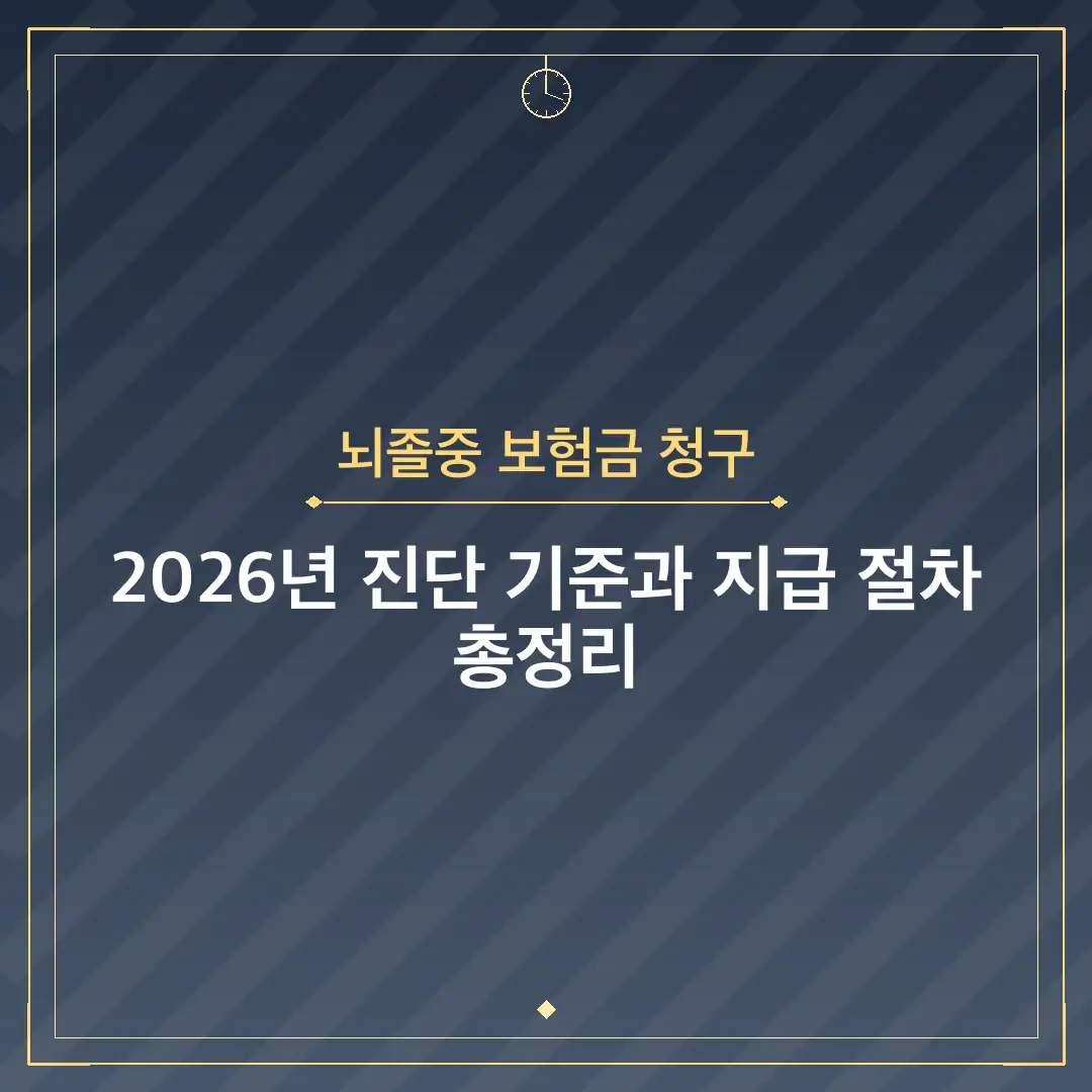 뇌졸중 보험금 청구