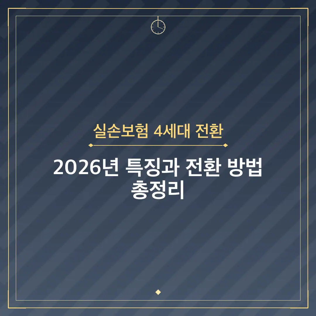 실손보험 4세대 전환