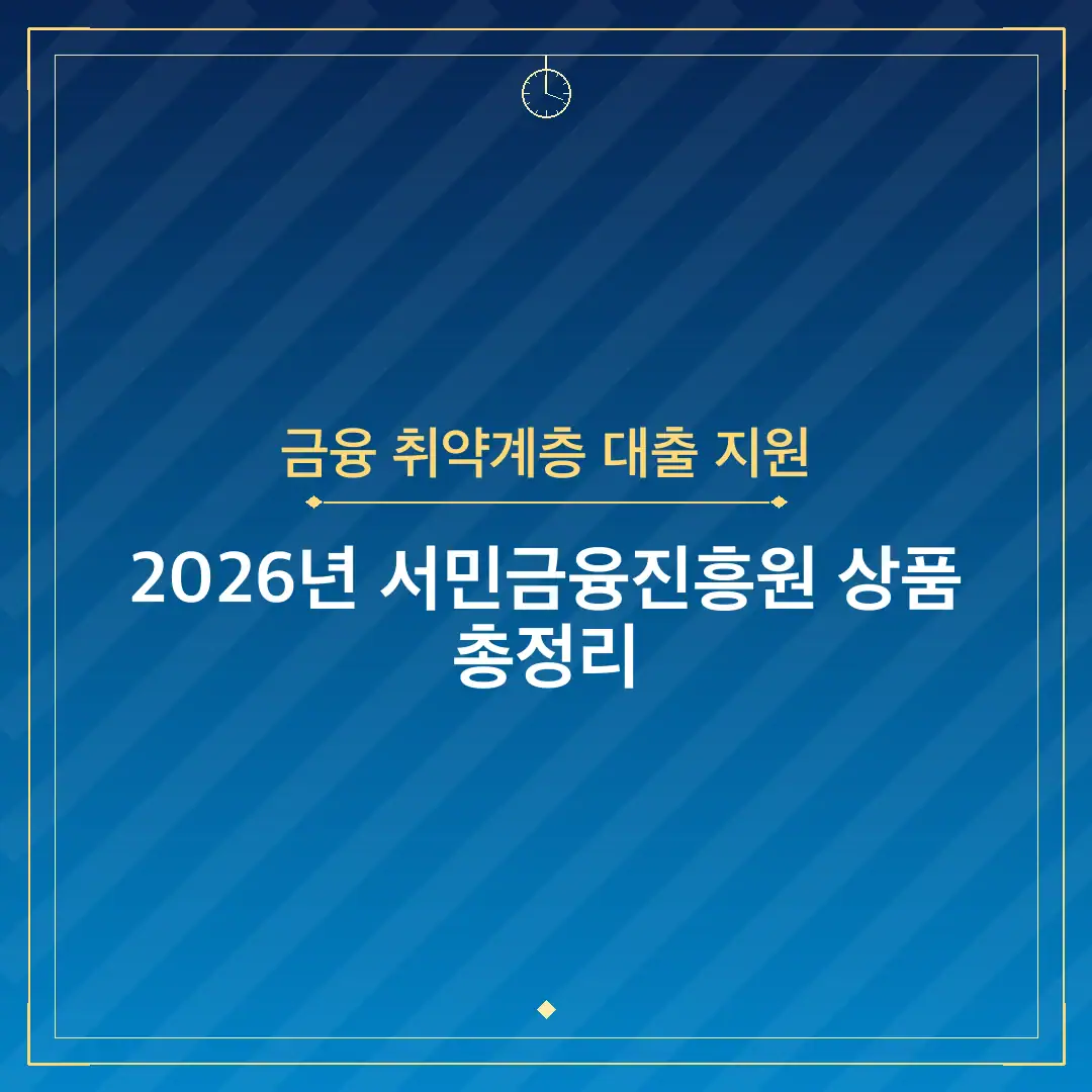 금융 취약계층 대출 지원