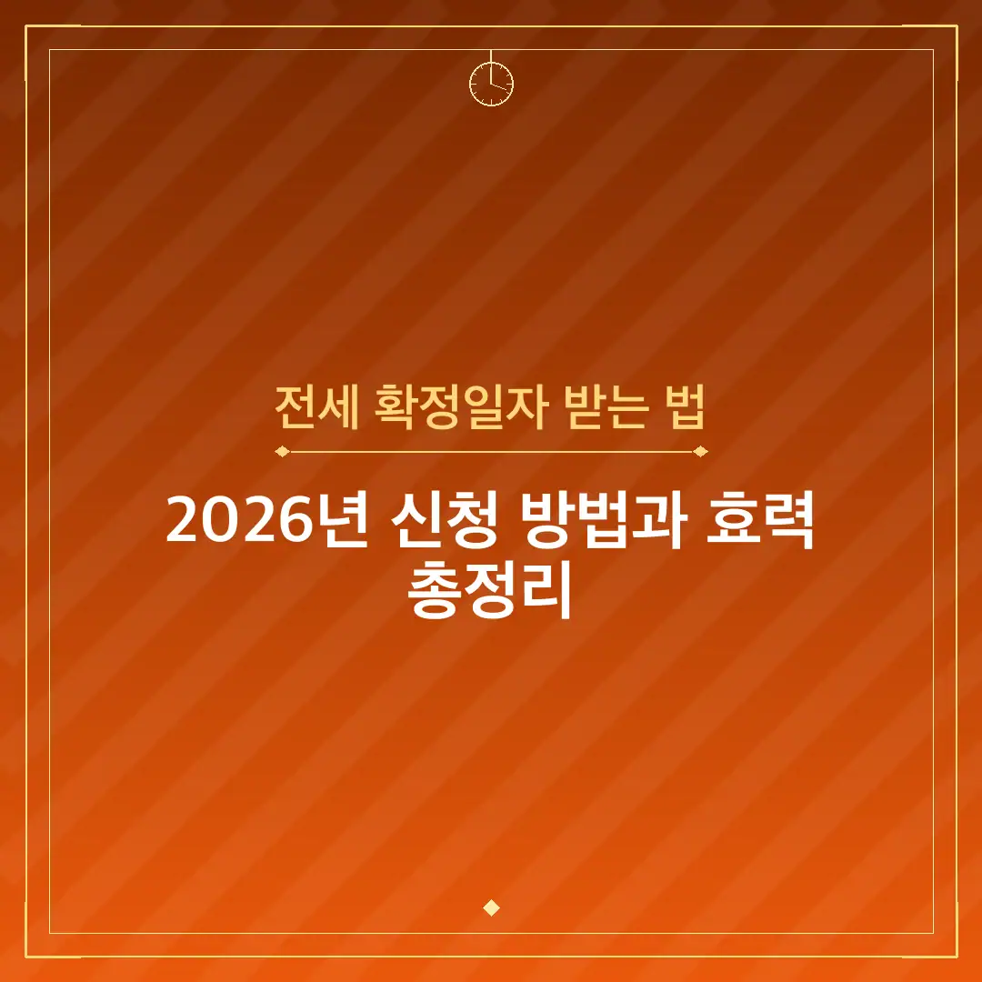 전세 확정일자 받는 법