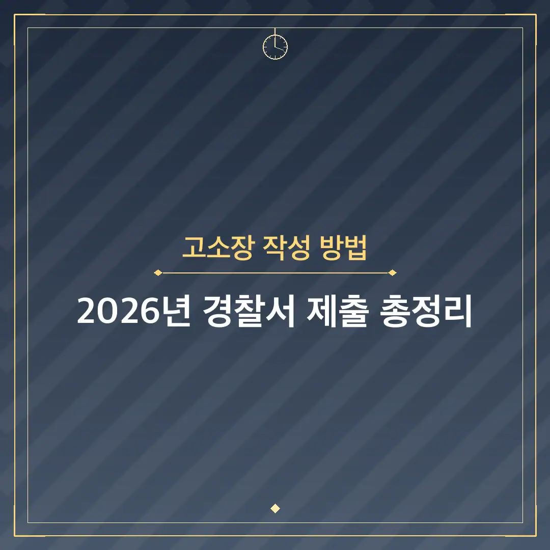 고소장 작성 방법
