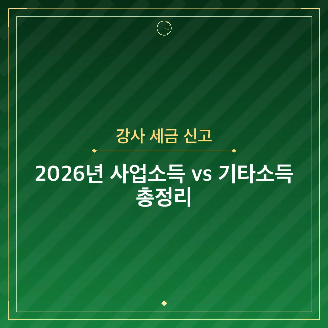 강사 세금 신고