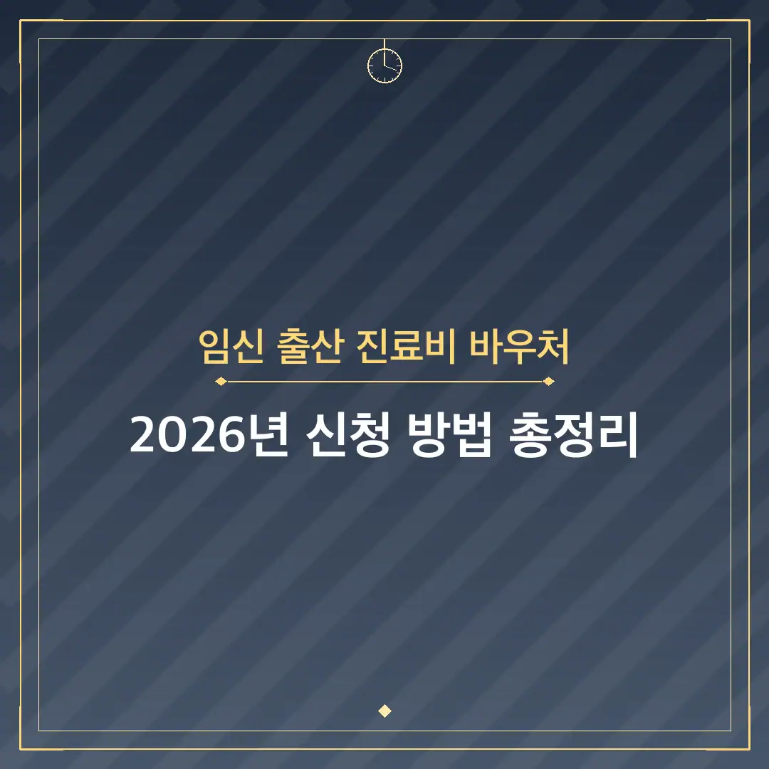 임신 출산 진료비 바우처