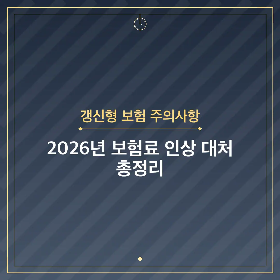 갱신형 보험 주의사항