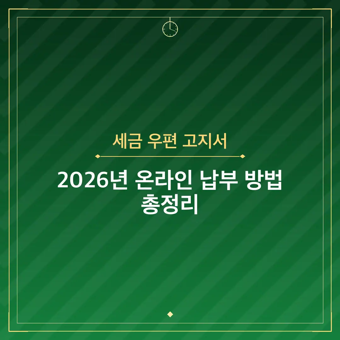 세금 우편 고지서