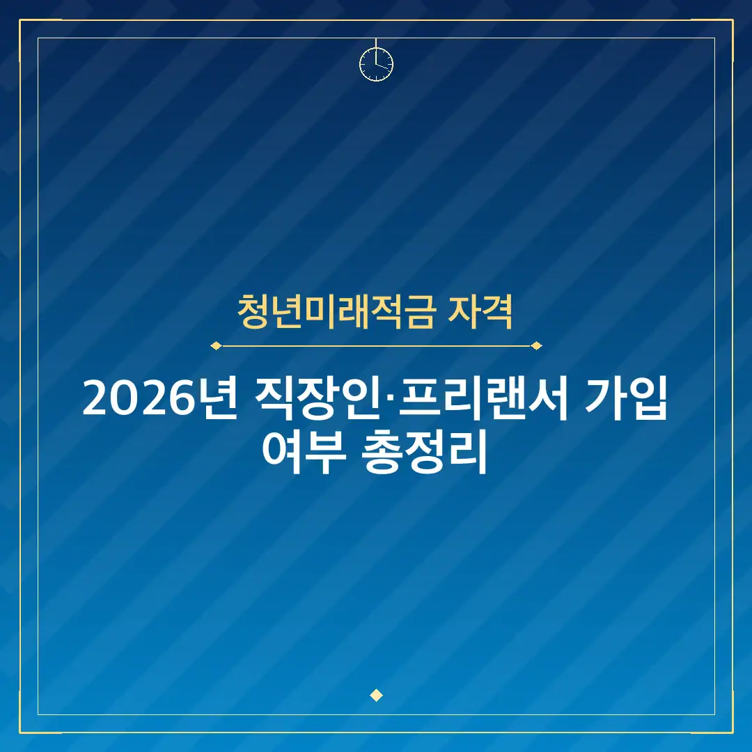 청년미래적금 자격