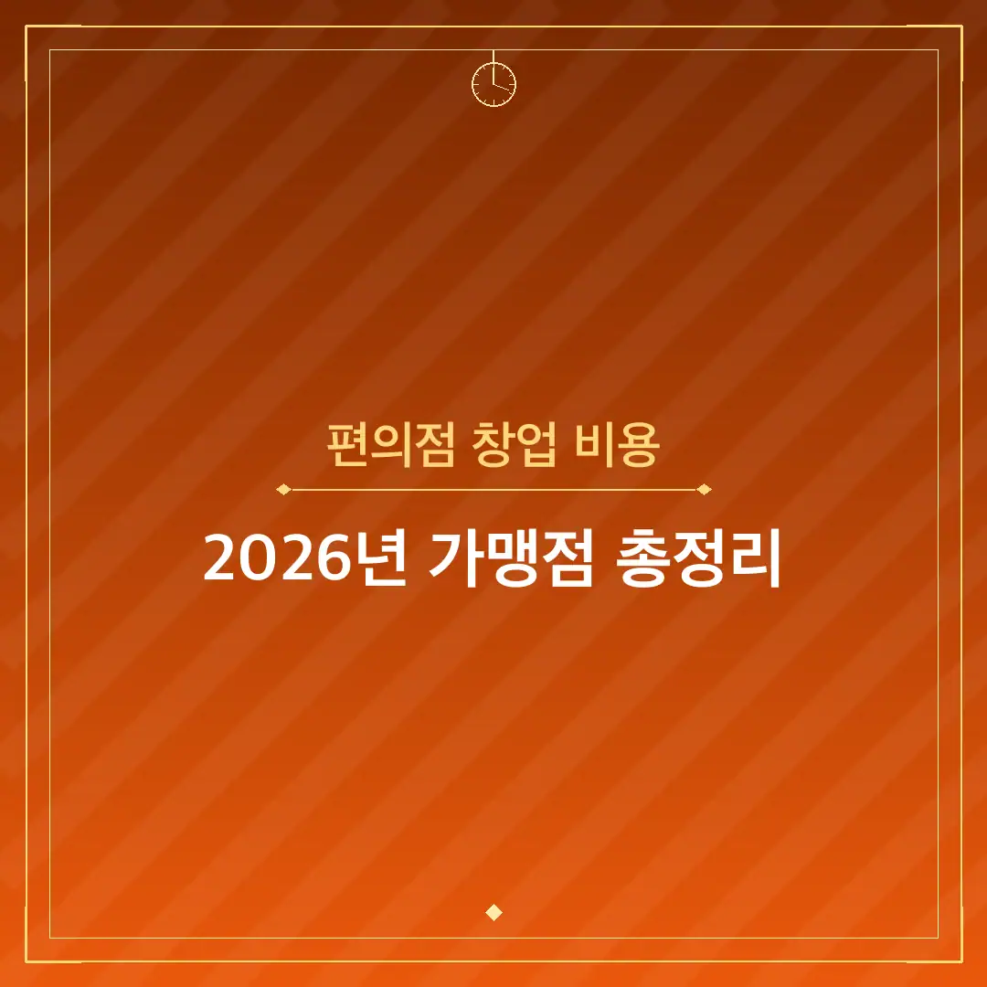 편의점 창업 비용