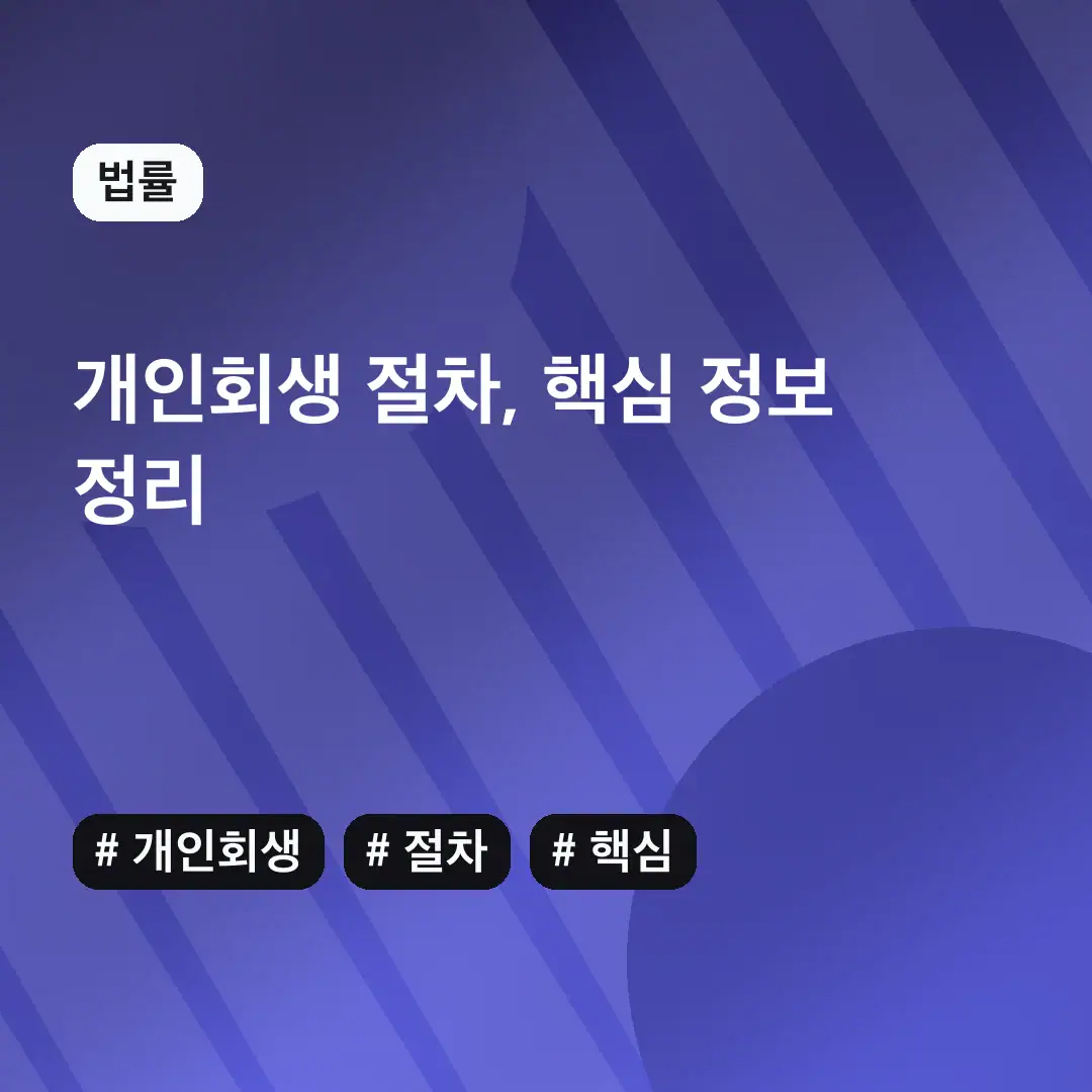 개인회생 절차