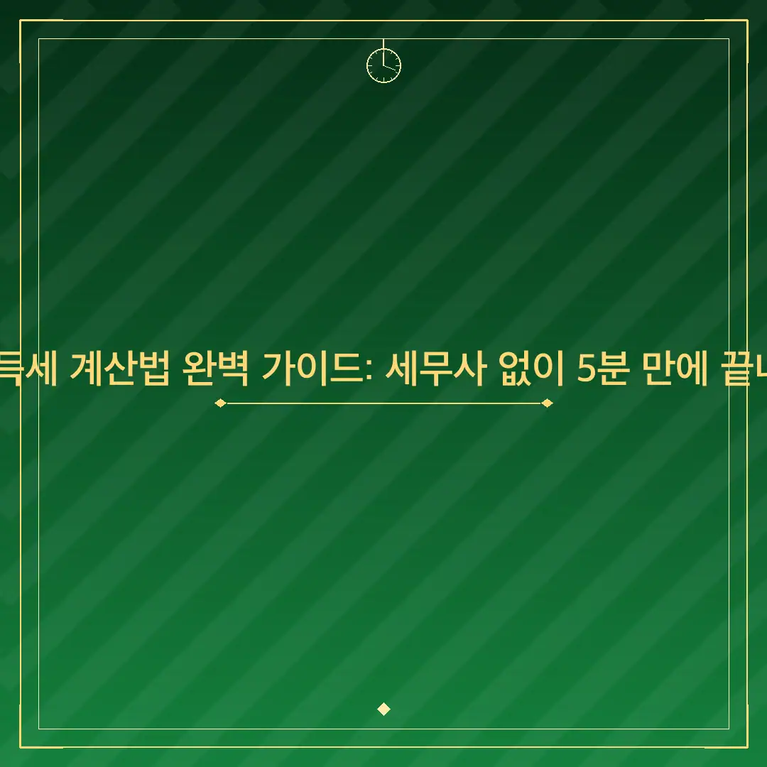 2026년 종합소득세 계산법 완벽 가이드: 세무사 없이 5분 만에 끝내는 실전 노하우