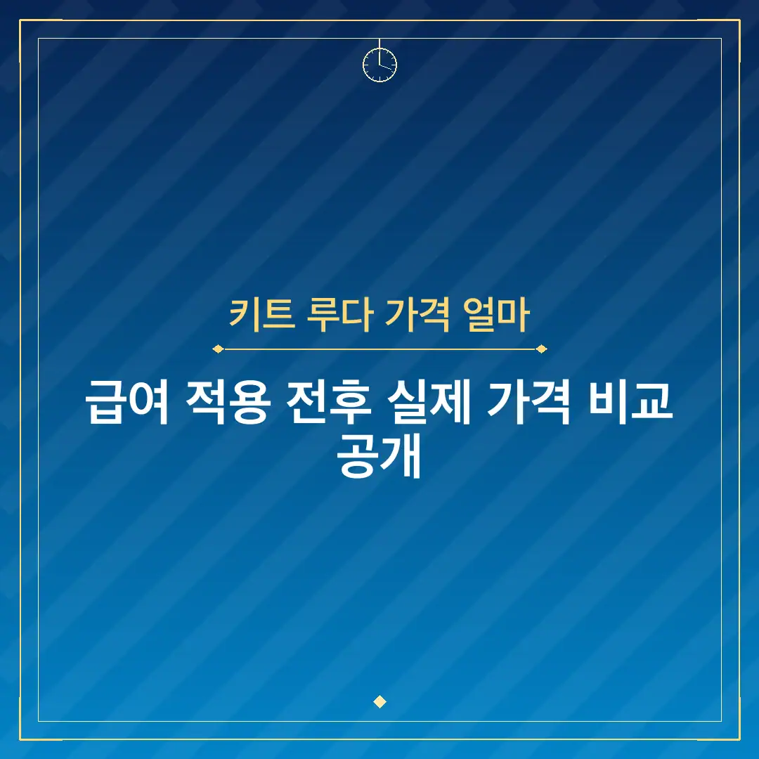 키트 루다 가격 얼마