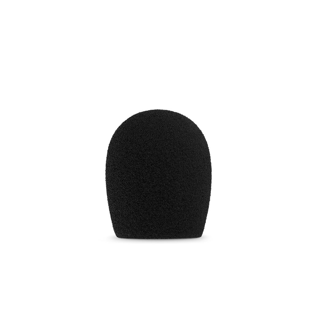 Close-up view of acoustic foam windshield showing semi-open cell construction