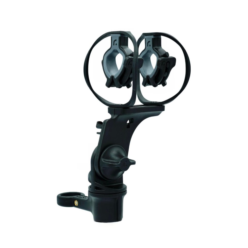 RAD-1 Dark Edition shock mount in matte black and grey finish