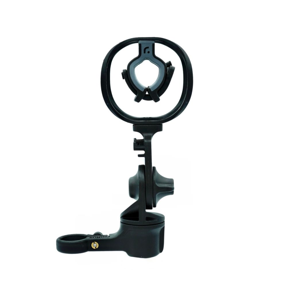 RAD-1 Dark Edition shock mount front angle view with matte black finish