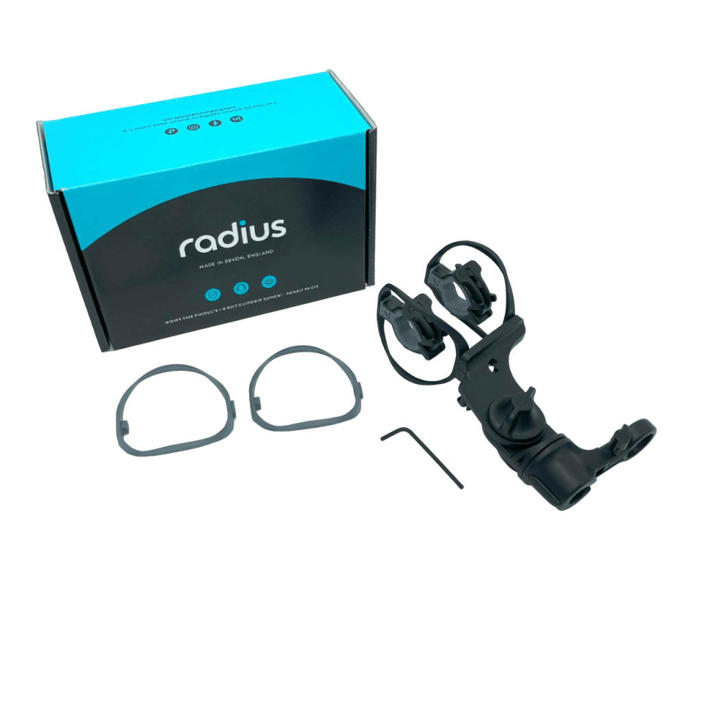RAD-1 Dark Edition shock mount package contents showing mount and hoop variations