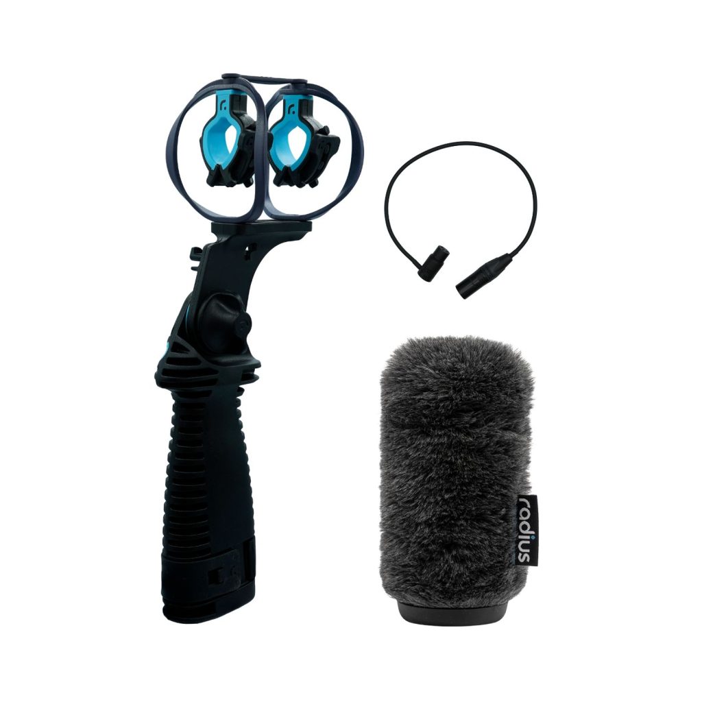 RAD-3 ENG combo kit with 15cm windshield and pistol grip shock mount
