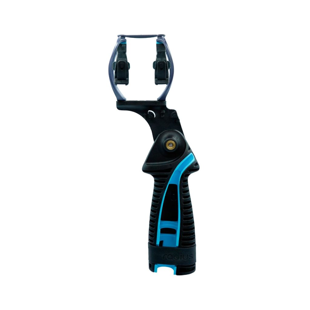 Alternative side angle of RAD-3 ENG mount displaying clip mechanism