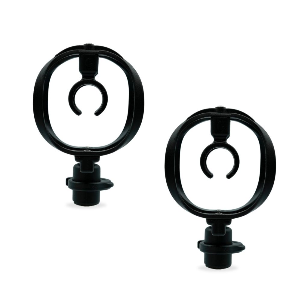 RAD-2 Field Edition shock mount pair with multiple clip sizes and suspension hoops