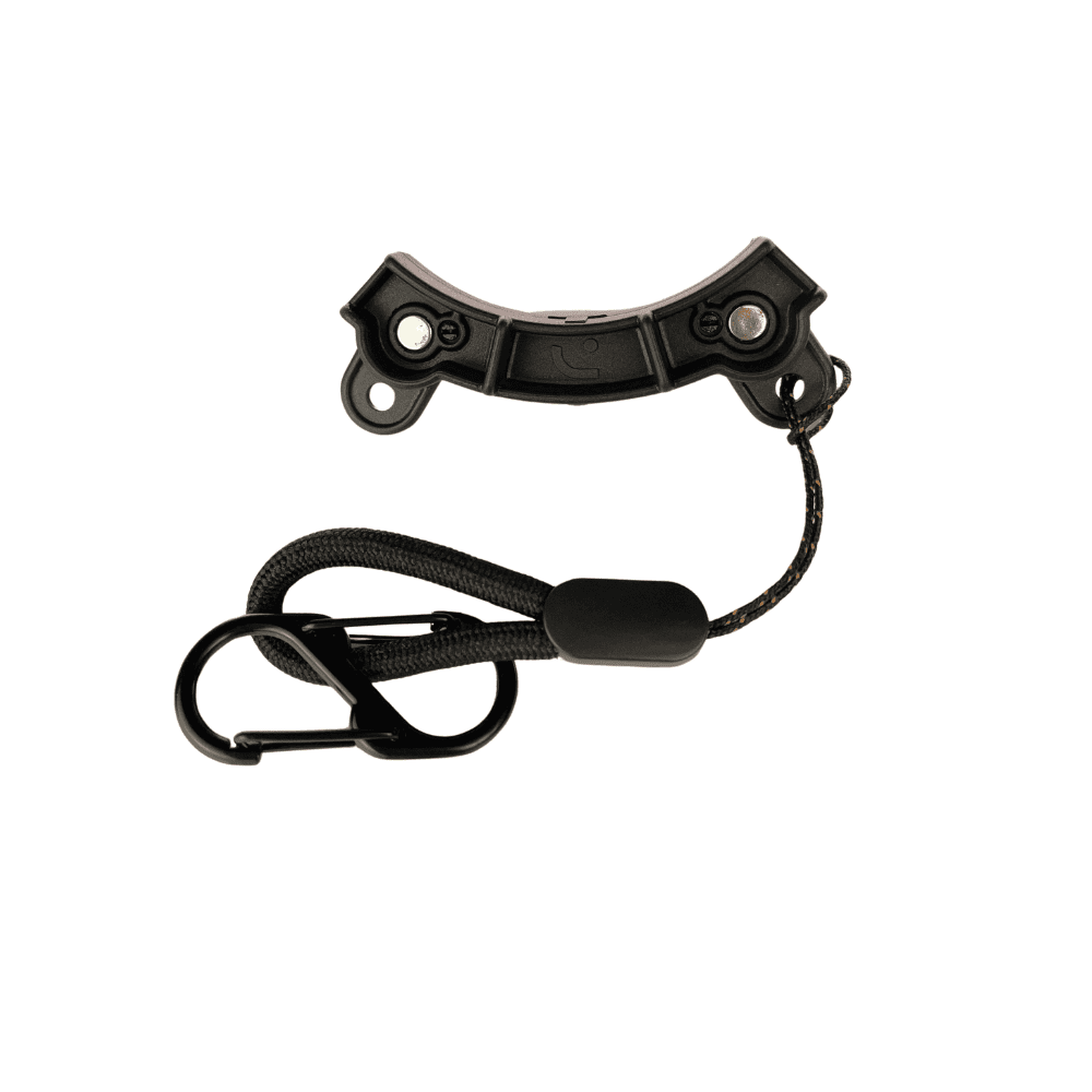 Exploded view of windshield components including adaptor and stowage holder