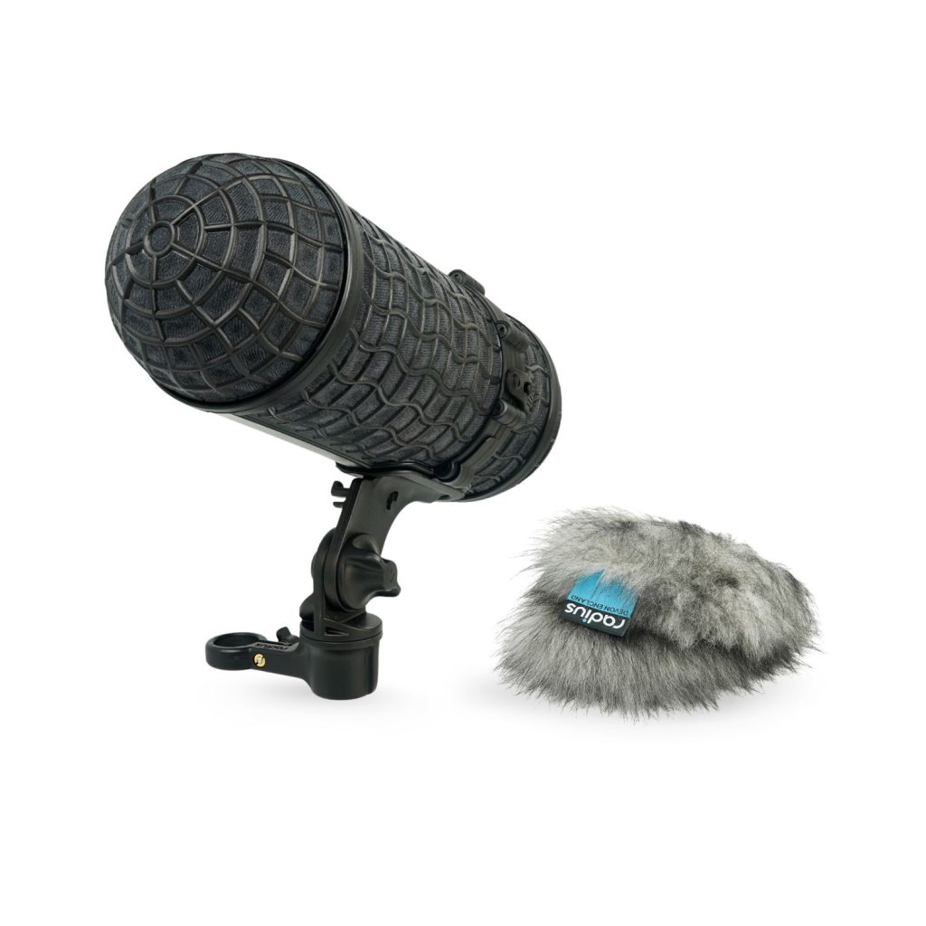 Mini-ALTO 180 windshield kit with RAD-2 shock mount and grey fur windcover