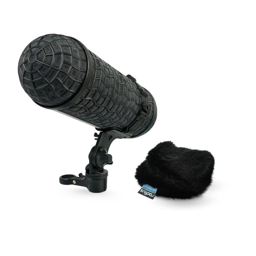 Mini-ALTO 210 windshield kit with RAD-2 shock mount and black fur cover