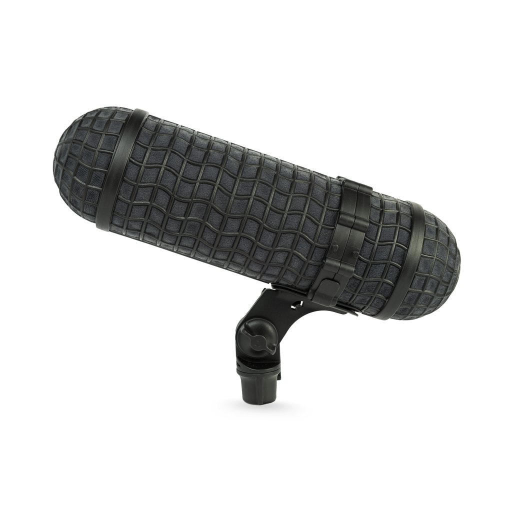 Complete kit contents including windshield, shock mount, accessories and XLR cable