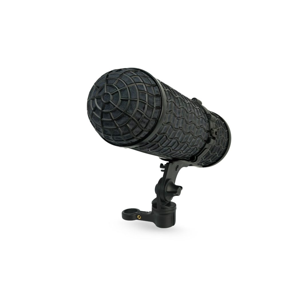 RAD-2 shock mount with suspension hoops and smiley face adaptor for microphone mounting