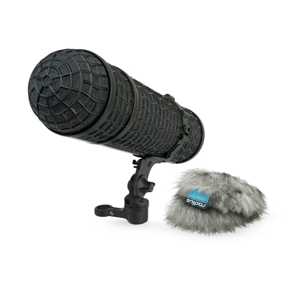 Mini-ALTO 300 windshield kit with RAD-2 shock mount and pistol grip handle on white background