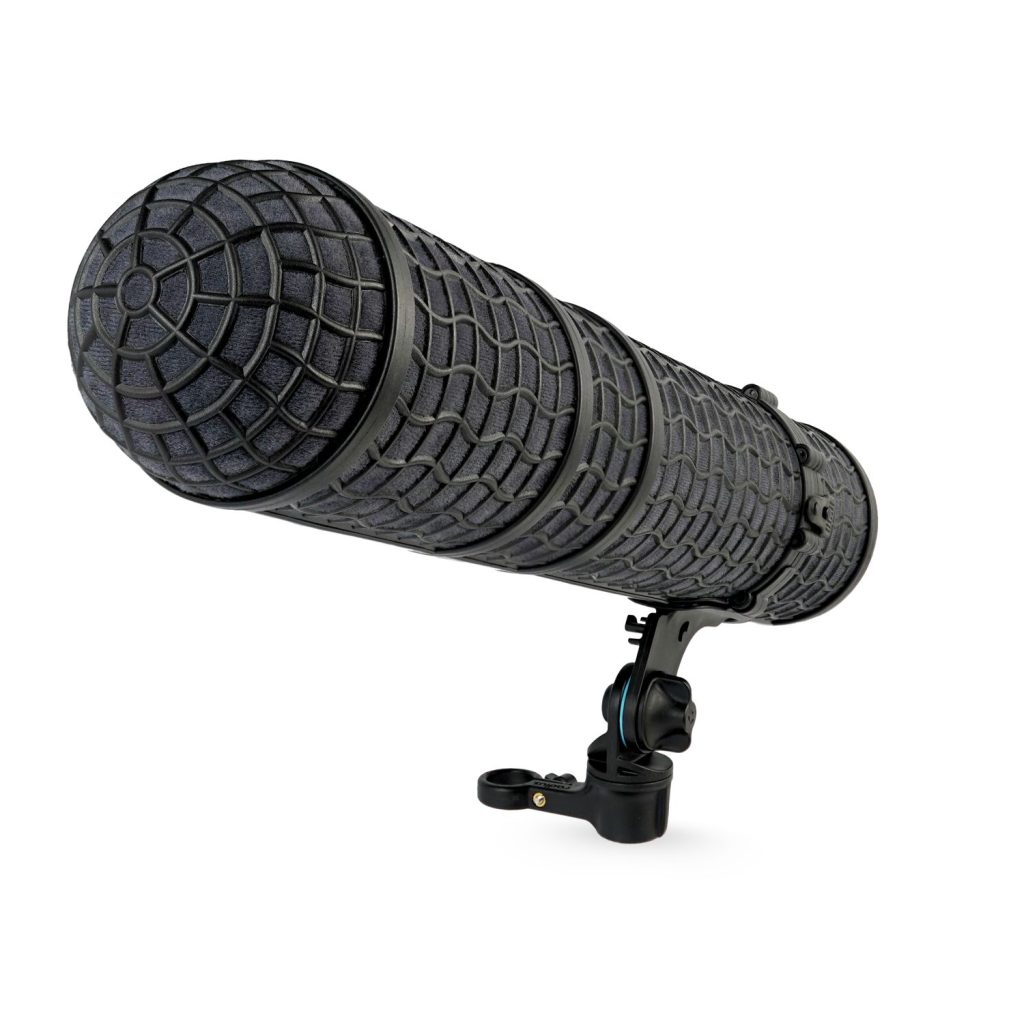Close-up view of Mini-ALTO 410 magnetic windshield pod with black fur cover and internal components