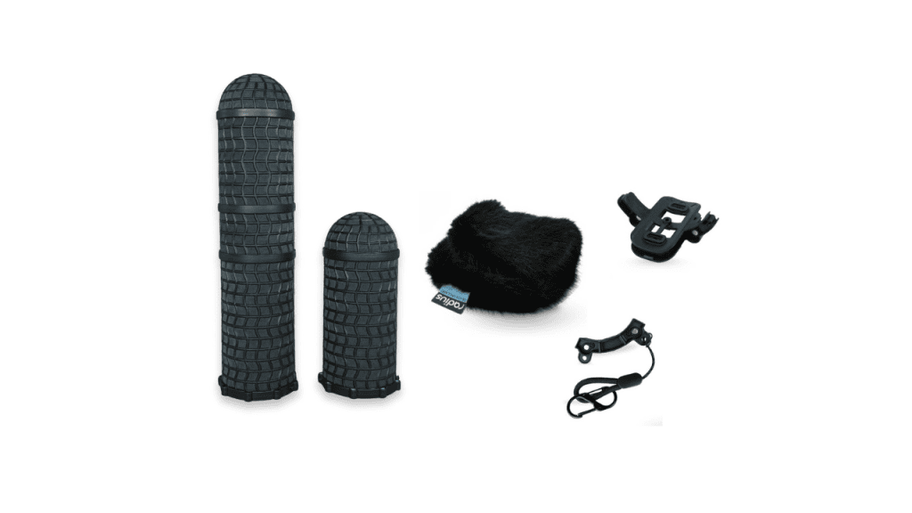Mini-ALTO 480 windshield kit with black fur cover and magnetic components laid out on white background