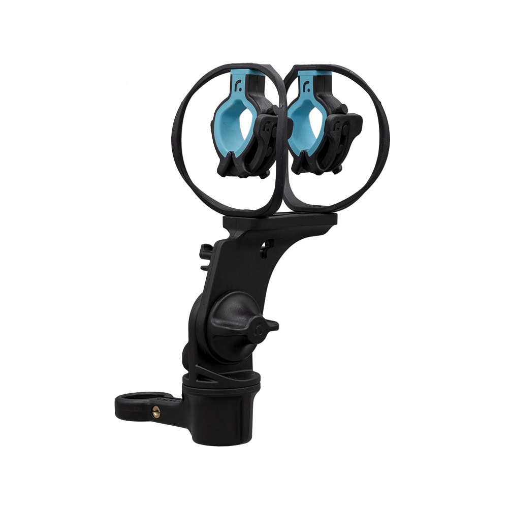 RAD-1 shock mount with pencil microphone installed showing suspension hoops