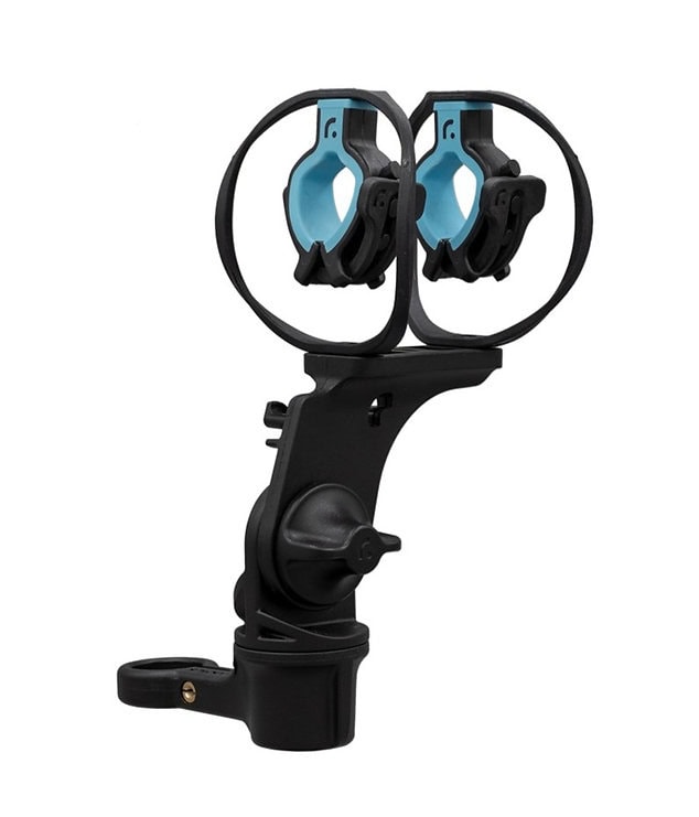 RAD-1 shock mount shown with microphone installed demonstrating 19-25mm compatibility