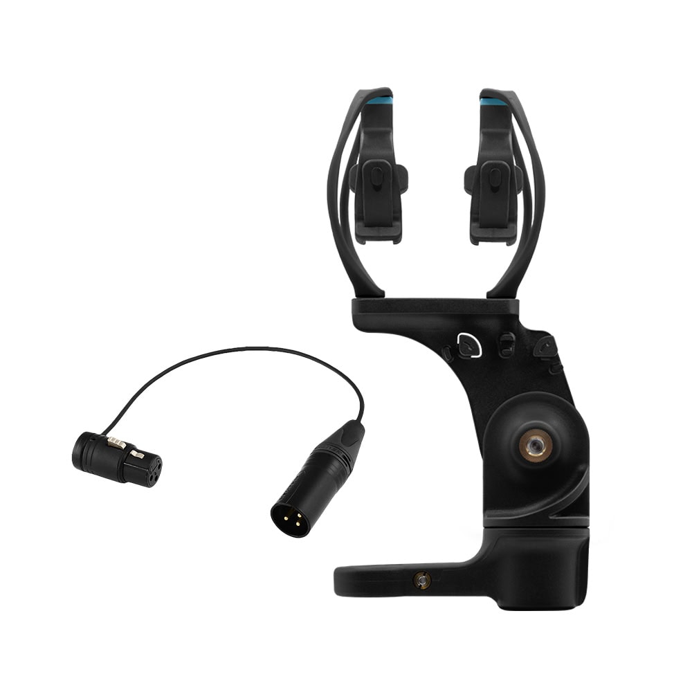 RAD-1 shock mount with 360-degree rotatable XLR connector housing