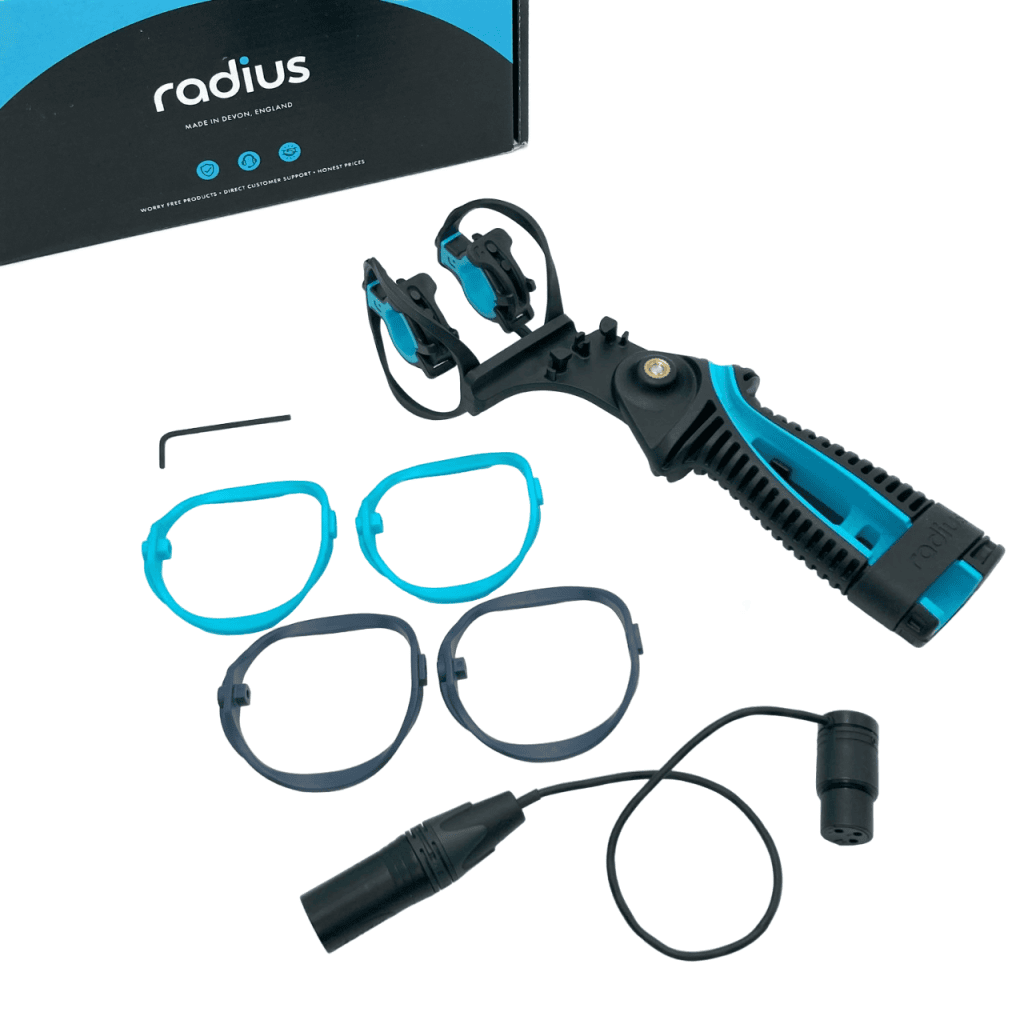 RAD-3 shock mount kit contents showing all included components and accessories