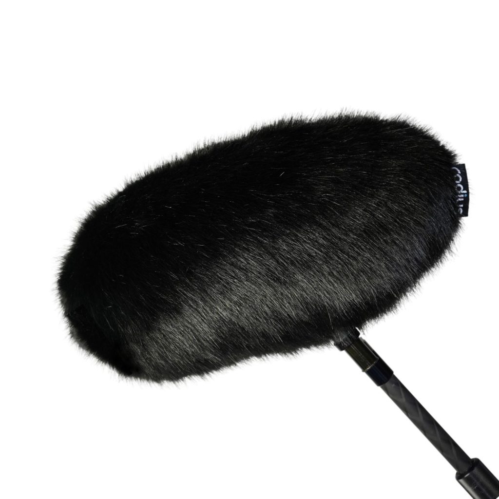 Black synthetic fur windcover for Cinela Pianissimo windshield system
