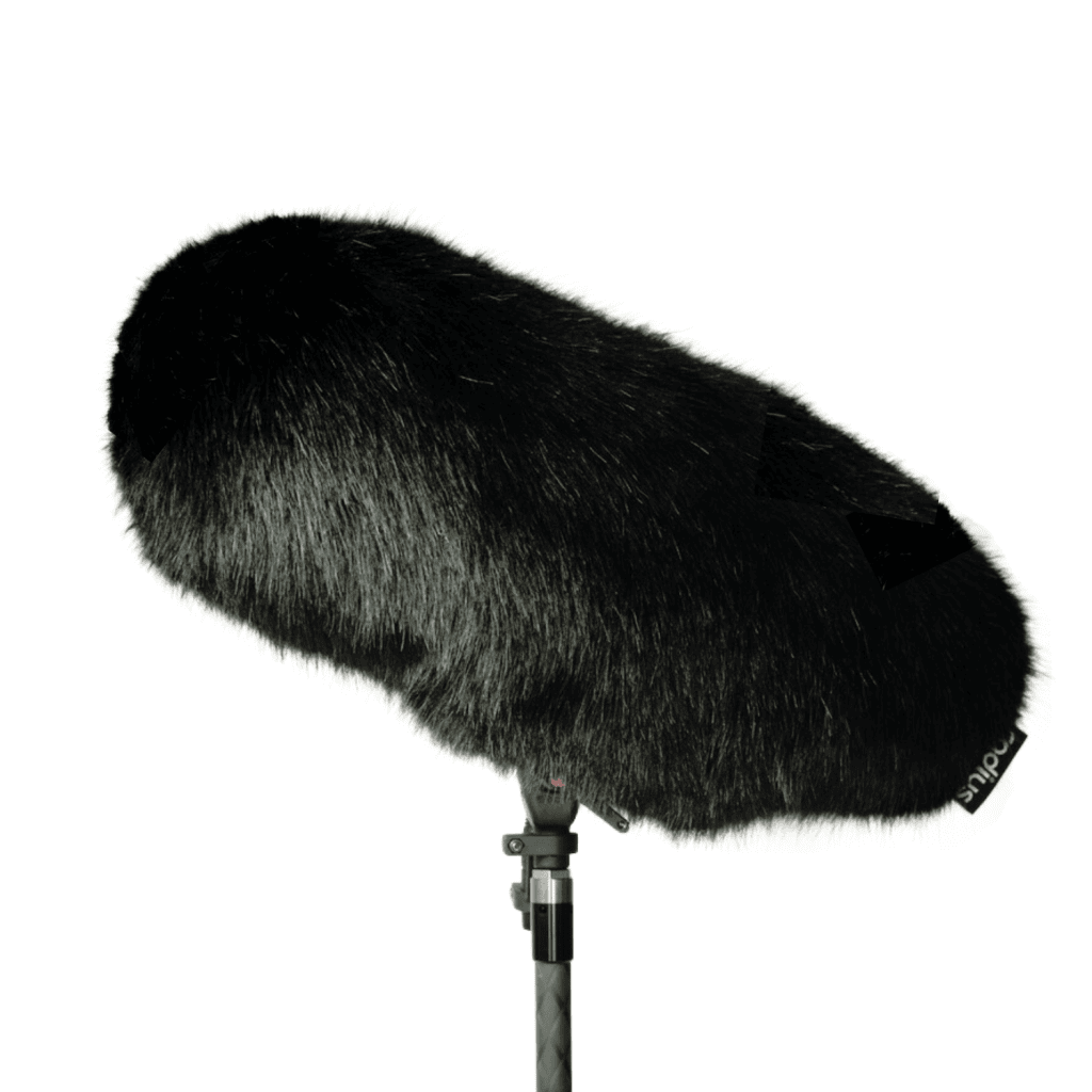 Close-up view of multi-pile synthetic acoustic fur texture on replacement windcover