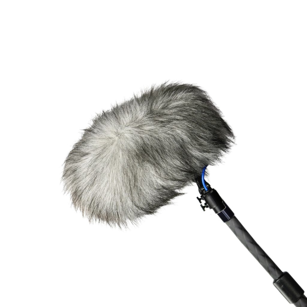 Grey synthetic fur windcover designed for Cinela COSI-XL windshield with snap fastener attachment system