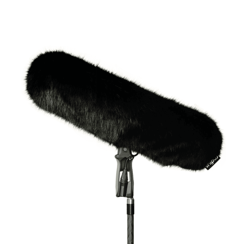 Close-up view of multi-pile synthetic fur windcover with internal lining