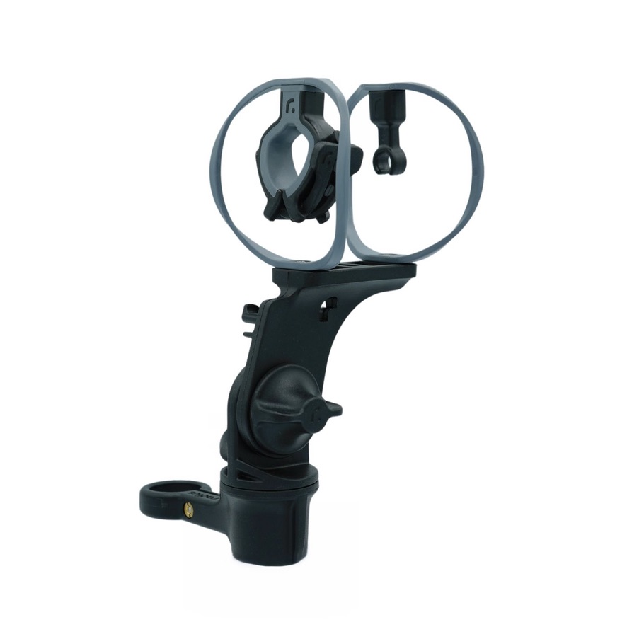 RAD-1 shock mount configured with soft grey suspension hoops