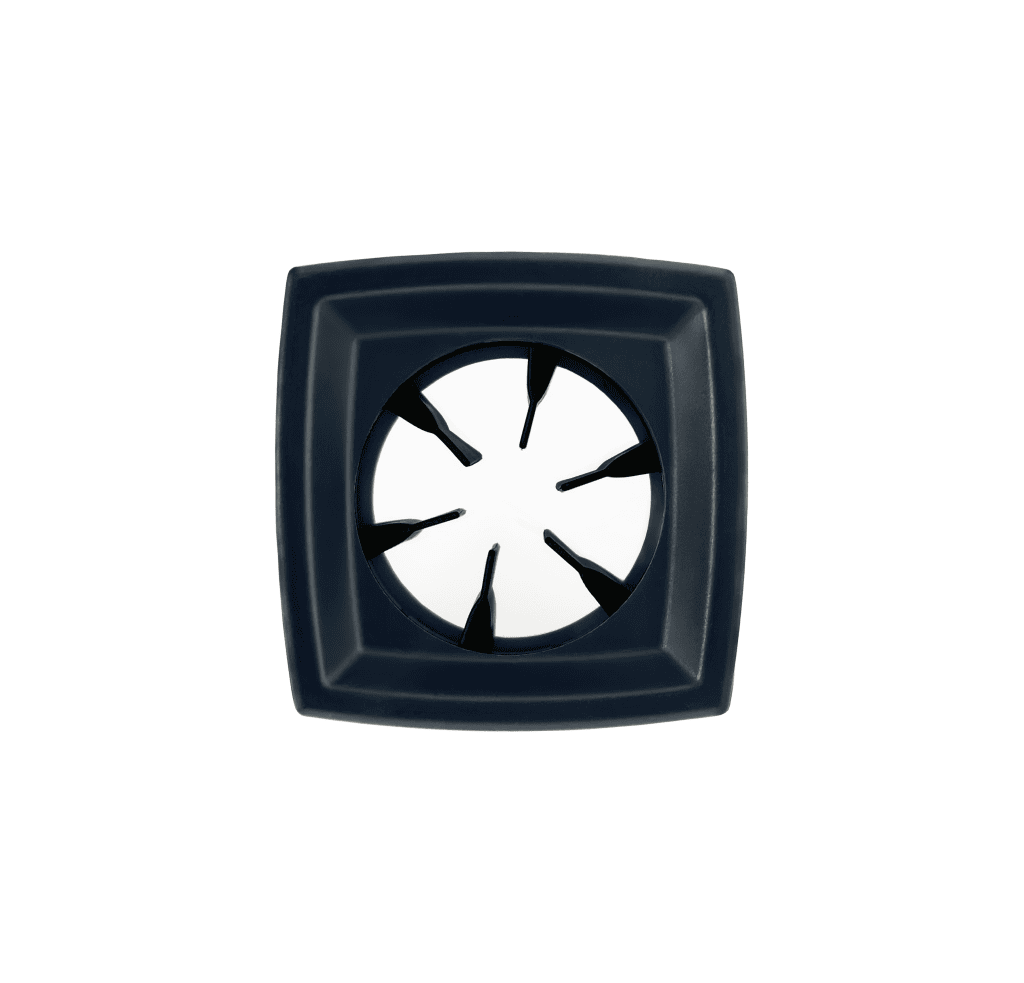 Square mic flag dimensions and logo placement measurements