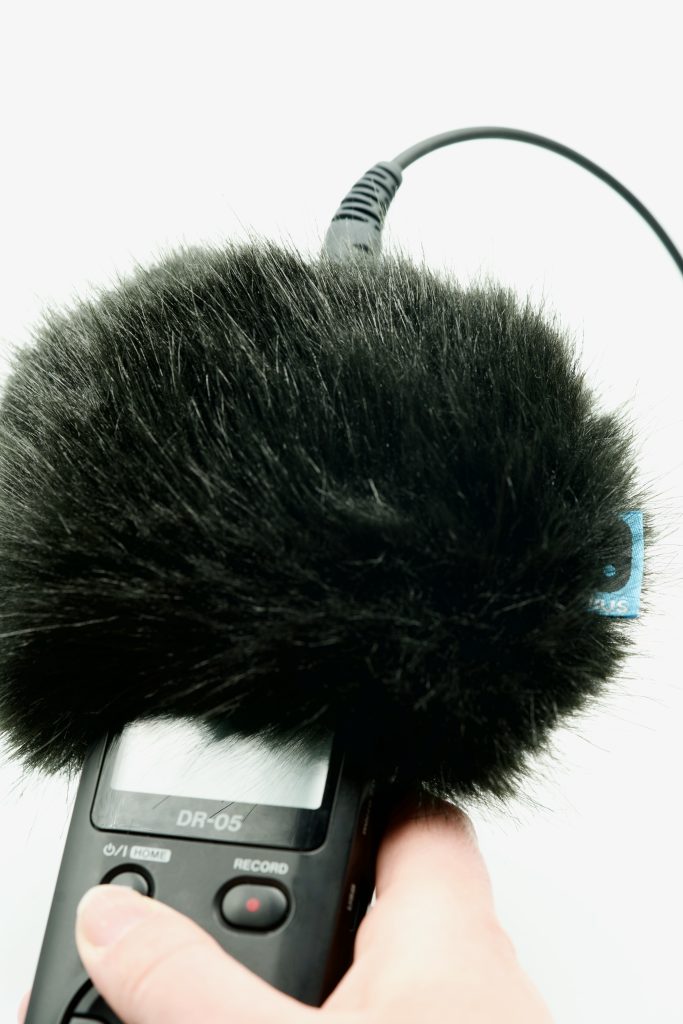 Professional windcover designed specifically for Tascam DR-05X recorder microphones