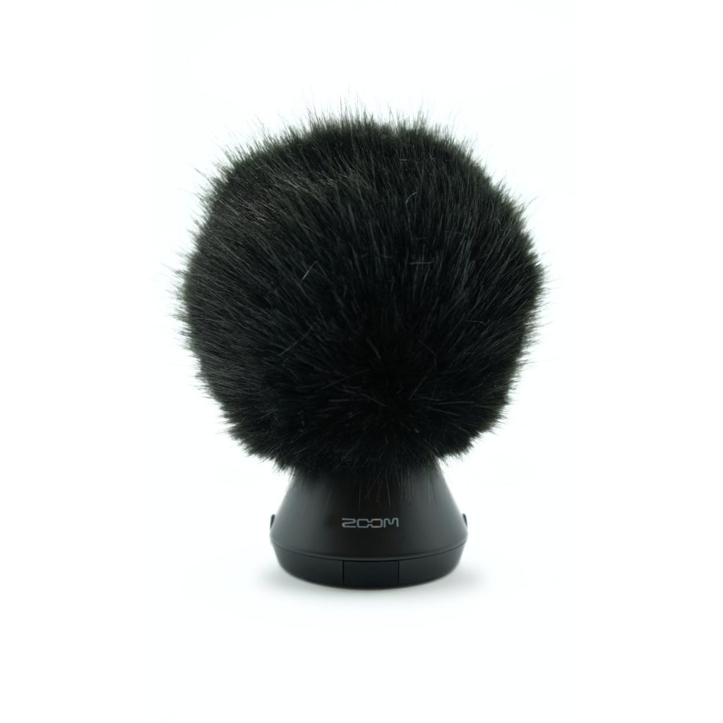 Zoom H3-VR mini windcover with black synthetic acoustic fur construction