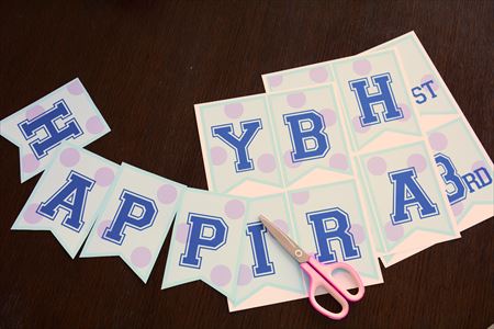 フリー　バースデーバナー テンプレート : Free Birthday Banner Template