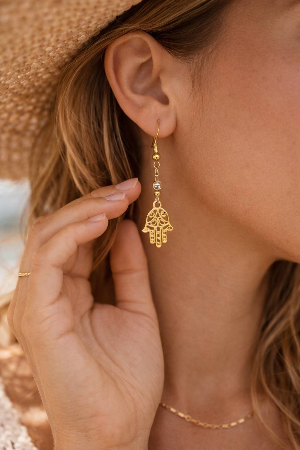 Hamsa Ohrringe Boho Style handgemacht LIUSH Berlin