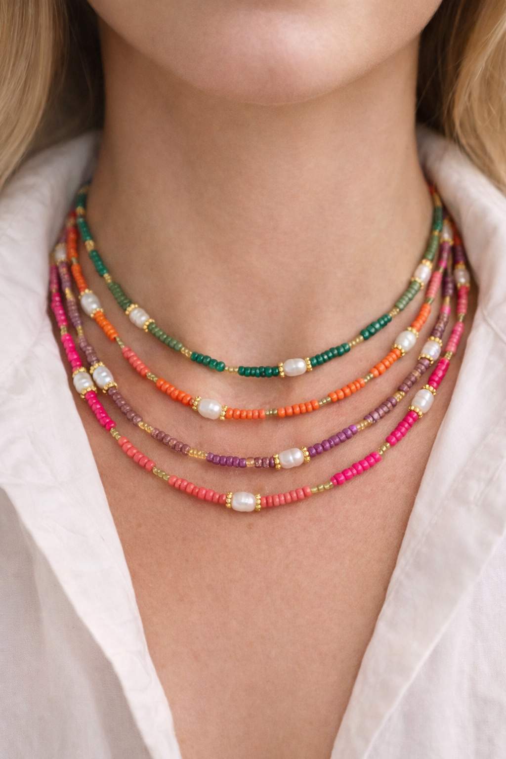 Bunte Boho Perlenketten LIUSH Berlin